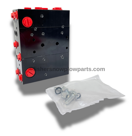 BACK SIDE - Elevate your snowplowing efficiency with the 87347 - FISHER XLS - WESTERN WIDEOUT SNOWPLOWS Factory Genuine Replacement Part. This Secondary Valve Manifold is designed specifically for optimal compatibility and performance.

Factory Genuine Quality
Designed for Fisher XLS and Western Wideout models
No coils, cartridges or electrical components included.
Enhanced snowplow performance

Reinforce your snowplow's capabilities with this essential component for a smoother, hassle-free operation.