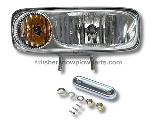 The 28802-1 Fisher, Western, and SnowEx Snowplows Genuine Replacement Part is an essential upgrade for your snowplow's headlight functionality, specifically designed for the passenger side. This single bulb Intensifire headlight service kit ensures you maintain optimal visibility during winter operations, making nighttime plowing safer and more efficient.