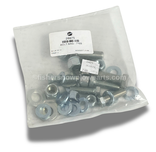 Enhance the performance and reliability of your Fisher snow plow with the genuine replacement part, the 28875 Bolt Bag for the 7169 vehicle mount kit. Crafted to meet the rigorous standards of Fisher. Enhance the performance and reliability of your Fisher snow plow with the genuine replacement part, the 28875 Bolt Bag for the 7169 vehicle mount kit. Crafted to meet the rigorous standards of Fisher.