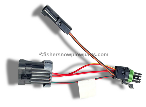The 29047 - Fisher - Western Snowplows Genuine Replacement Part 4 Pin to 10 Pin Adapter is a crucial component for snowplow enthusiasts looking to enhance their plowing capabilities. This versatile harness adapter allows seamless compatibility between a 3-plug snowplow and a truck equipped with a 3-port isolation module, ensuring smooth functionality during those demanding winter months.

HARNESS ADAPTOR, ABILITY TO USE 3 PLUG PLOW/TRUCK WITH 3 PORT ISOLATION MODULE