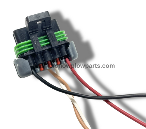 The 42015 Fisher - Western Snowplows Factory Genuine Replacement Part is an essential component for maintaining the optimal performance of your snowplowing equipment. Designed specifically for use with Fisher and Western’s Fleet Flex systems, this 4 Pin Battery Cable Assembly offers a reliable connection from your vehicle to the plow. It plugs seamlessly into Port A on the plow module, ensuring that your snow removal operations run smoothly and efficiently.