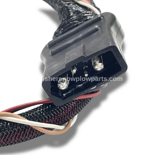 The 42015 Fisher - Western Snowplows Factory Genuine Replacement Part is an essential component for maintaining the optimal performance of your snowplowing equipment. Designed specifically for use with Fisher and Western’s Fleet Flex systems, this 4 Pin Battery Cable Assembly offers a reliable connection from your vehicle to the plow. It plugs seamlessly into Port A on the plow module, ensuring that your snow removal operations run smoothly and efficiently.