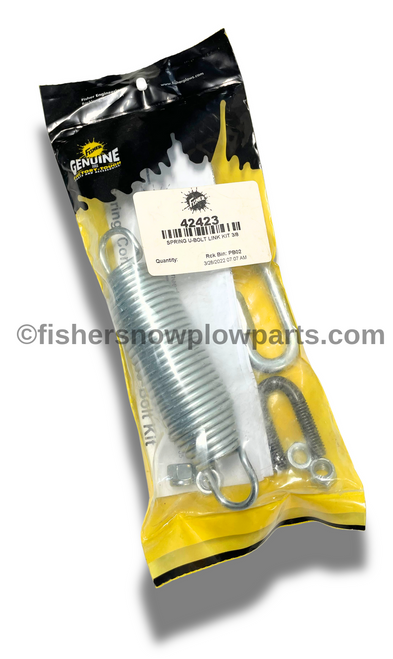 The 42423 Fisher Snowplows Genuine Replacement Part is designed for those seeking a reliable, high-quality component to maintain their snowplow system's performance. Specifically engineered as a Spring U-Bolt Link Kit, this product ensures durability and longevity in even the harshest winter conditions. Crafted from premium materials, the U-bolt kit is built to withstand extreme stress and wear, ensuring a secure attachment and improved functionality of your snowplow.

This kit includes all necessary components, allowing for an easy installation process. It is tailored for 3/8 inch applications and is compatible with a range of Fisher snowplow models, making it a versatile solution for snow removal professionals and enthusiasts alike. Maintaining the integrity of your snowplow is crucial during winter months, and the 42423 Spring U-Bolt Link Kit plays a vital role in supporting critical components, ensuring that your equipment operates smoothly.