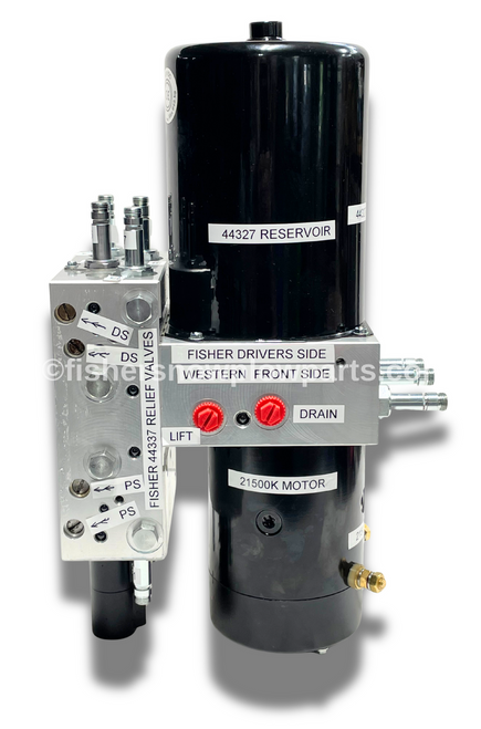 The 44337 -FISHER & 44338 WESTERN SNOW PLOWS GENUINE REPLACEMENT PART - RELIEF VALVE KIT SET is engineered to ensure optimal performance for your snow plowing equipment. Specifically designed for use with Fisher Extreme V and XV2, as well as Western MVP Plus and MVP 3 hydraulic systems, this replacement kit delivers reliability and efficiency.

Featuring high-quality materials and precise engineering, the relief valve kit is a critical component in maintaining the functionality of your snow plow's hydraulic system. It effectively manages and regulates hydraulic pressure, preventing potential malfunctions and ensuring the safety of your machinery during operation. The kit includes all necessary components for a straightforward installation, allowing you to get back to plowing without unnecessary downtime.

Identified by the Fisher part number 44337, this genuine replacement part comes packaged to guarantee quality and preserve its integrity until you’re ready to install it. Each kit is designed to fit seamlessly within the hydraulic manifold, ensuring a perfect match and optimum performance. Clear installation instructions make replacing your old or malfunctioning relief valve a hassle-free process, enhancing the longevity and reliability of your snow plow.
