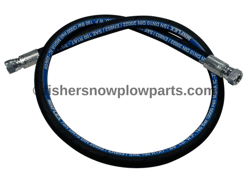 44348 - FISHER GENUINE REPLACEMENT PART - HOSE 3/8 X 42 W/FJIC ENDS - USED ON HD2 PLOWS DRIVERS SIDE REAR ANGLE HOSE, EXTREME V AND XV2 DRIVERS REAR ANGLE HOSE, WESTERN PRO PLUS HD 49496