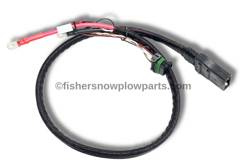 The 48808 Fisher Polycaster Western Tornado & Blizzard Ice Chaser Hopper Spreader Factory Genuine Replacement Part is designed to deliver superior performance and reliability for your spreading needs. This non-FleetFlex spreader side electrical system battery cable features a robust 4-pin configuration, ensuring a secure connection for easy installation and maintenance. Crafted with precision, this cable assembly is specifically compatible with the Poly Hopper II model and the spreader module 78178-1, making it an essential component for optimal functionality.