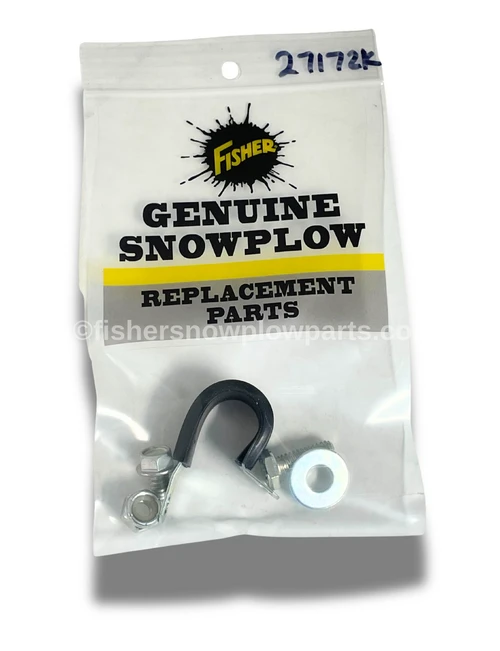 The 27172K - Fisher Snowplows Factory Genuine Replacement Part - Clamp Loop Kit for Minute Mount 2 is an essential component designed to enhance the performance and longevity of your snowplowing system. Specifically engineered for Fisher Minute Mount 2 straight plows, this durable clamp loop kit ensures a secure and stable connection for hoses, enabling you to tackle the toughest winter conditions with confidence.

Constructed from high-quality materials, the 27172K clamp loop kit is built to withstand the rigors of snow removal. It provides a reliable attachment point for hoses on the snowplow headgear, making it easier to adjust and maneuver as needed while ensuring that your system operates smoothly. Whether you're a professional snow removal service or a dedicated homeowner, this replacement part is crucial for maintaining the efficiency and effectiveness of your plowing equipment.