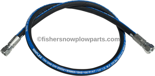 56591 - FISHER SNOWPLOWS GENUINE REPLACEMENT PART - HOSE, 1/4 X 42 W/FJIC ENDS USED ON STRAIGHT HD PLOWS AND DRIVERS SIDE LEFT FRONT HOSE ON FISHER EXTREME V AND XV2 PLOWS & WESTERN MVP PLUS AND MVP 3 PLOWS PART 56616-1