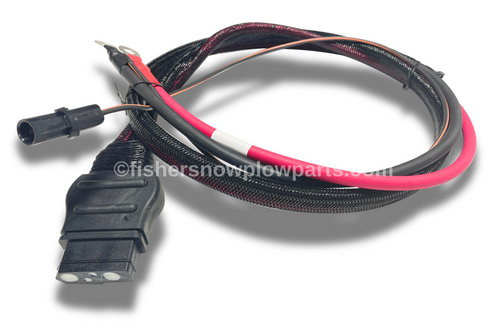 63411 - FISHER SNOW PLOWS GENUINE REPLACEMENT PART
 WESTERN VEHICLE BATTERY CABLE OEM (ORIGINAL EQUIPMENT MANUFACTURER) FOR 3 PLUG PLOWS ONLY, ALSO USED IN SERVICE PART KIT 26705-1, 49664