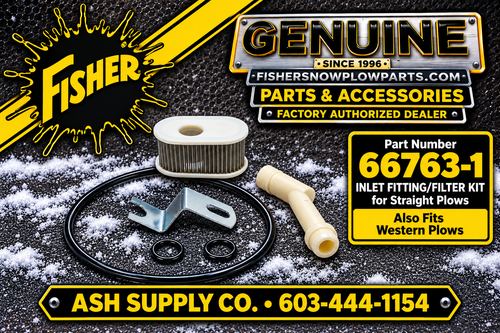 Elevate your snowplowing game with the 66763-1 Fisher-Western-SnowEx Straight snowplows Inlet Fitting & Filter Kit, a crucial factory genuine component for optimized winter performance.

Designed for various Fisher, Western, and SnowEx models, this kit ensures your snowplow operates flawlessly even in the harshest conditions, prolonging its life and enhancing efficiency.

Includes the essential 26781-4 filter to keep the hydraulic system clear of debris.
Features a durable 66519 reservoir O-ring for secure, leak-free functionality.
Built to withstand tough winter use, ensuring reliability and extended equipment life.
Easy installation, complete with visual aids for user-friendly setup.
Compatible with a range of older and newer plow models.

Invest in the 66763-1 kit and conquer winter’s toughest challenges with confidence!