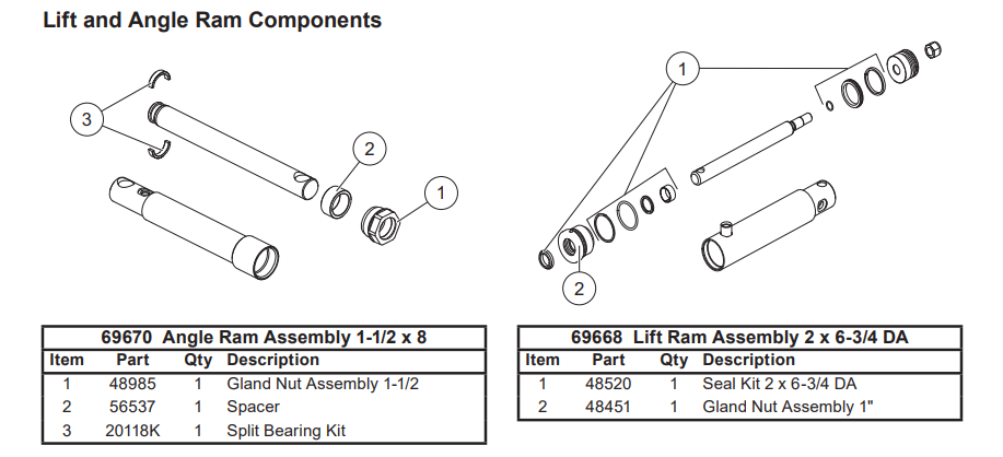 Shop HT Series Genuine Replacement Lift & Angle Rams for Fisher