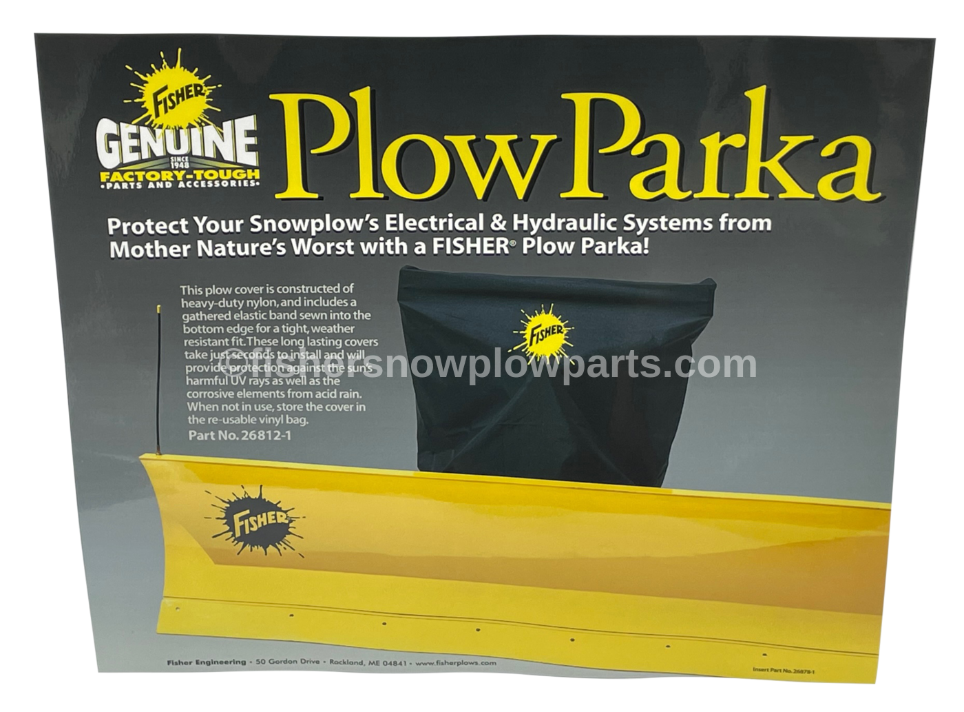 26812-1 - FISHER PLOW PARKA COVER FISHER SNOW PLOWS GENUINE