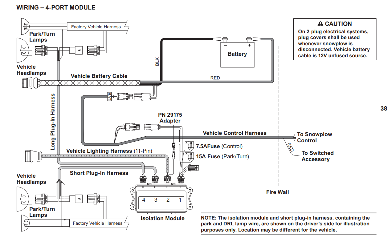 29175 - FISHER - WESTERN SNOWPLOWS GENUINE REPLACEMENT PART -ADAPTOR 4