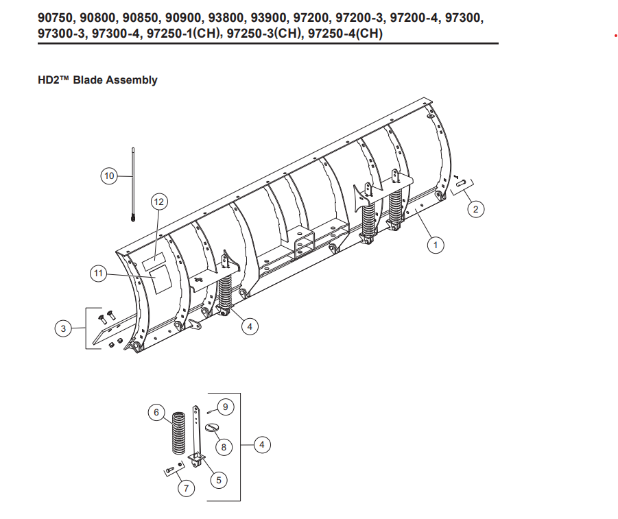FISHER MINUTE MOUNT 2 HD2 SERIES SNOWPLOWS GENUINE REPLACEMENT PARTS