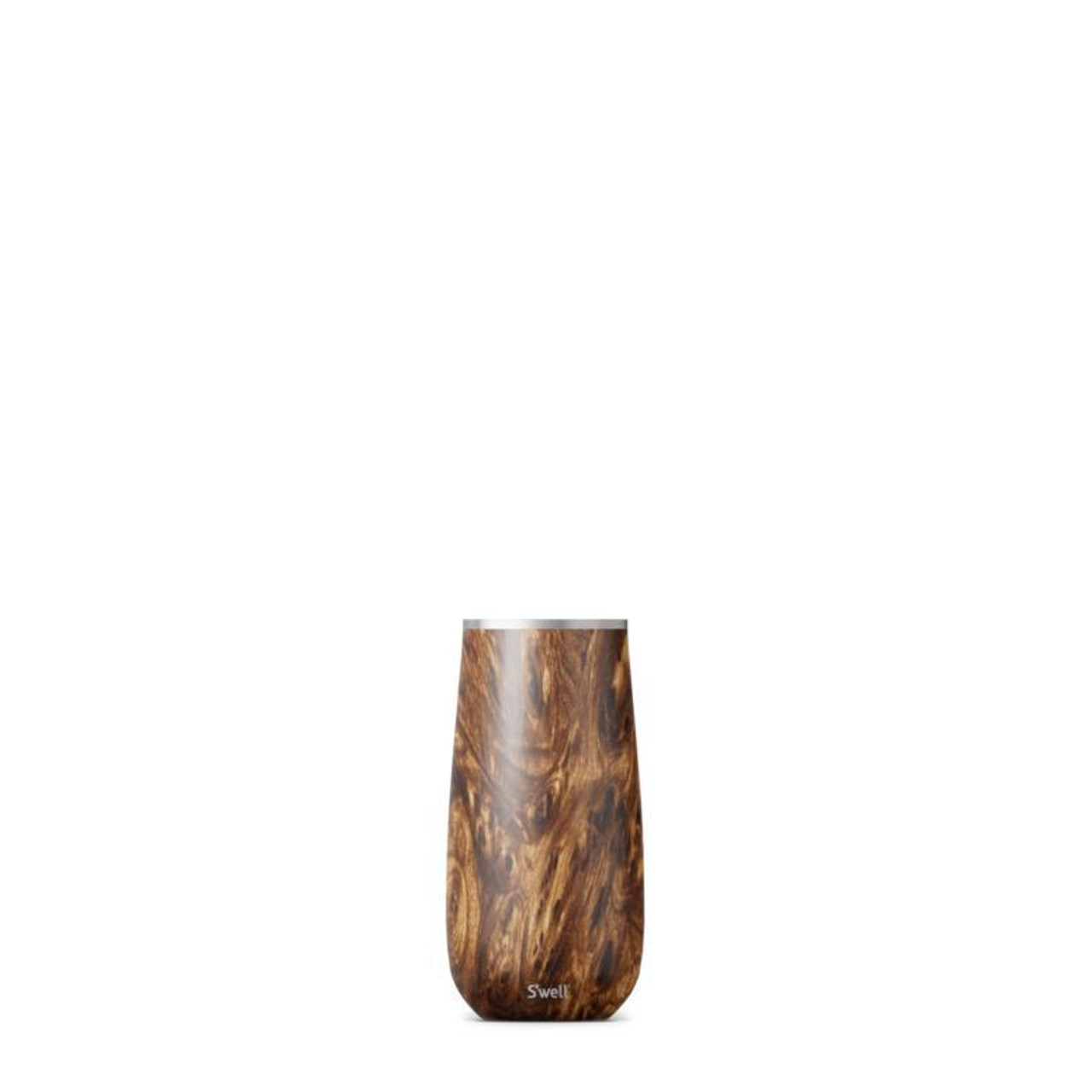 S'well Wood Teakwood 9 oz Stainless Steel Wine Tumbler