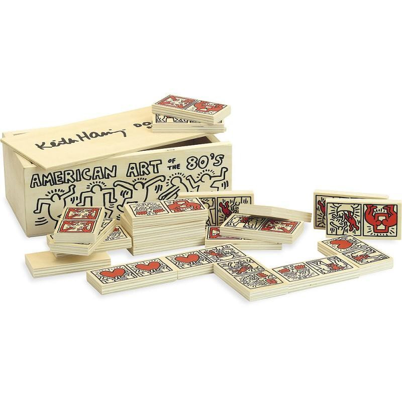 Vilac Wooden Cube Keith Haring Wooden Blocks Keith Haring Dominoes