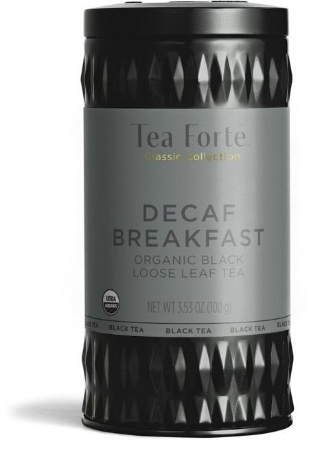 Decaf Breakfast Organic Black Loose Leaf Tea Canister