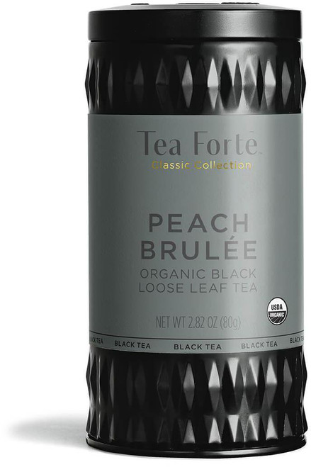 Peach Brûlée Organic Black Loose Leaf Tea Canister