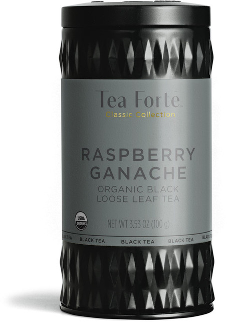 Raspberry Ganache Organic Black Loose Leaf Tea Canister