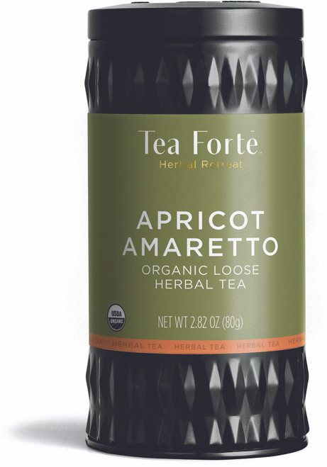 Apricot Amaretto Organic Herbal Loose Leaf Tea Canister
