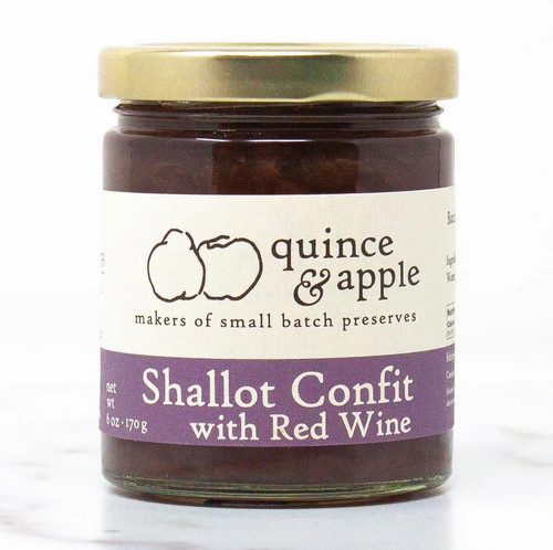 Shallot Confit with Red Wine Preserves - 6oz Jar