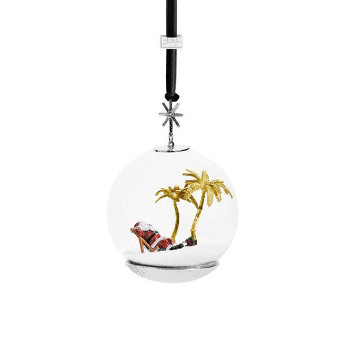Island Santa Snow Globe Ornament Island Santa Snow Globe Ornament