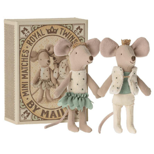 Royal Twins Mice, Little Sister and Brother in Box