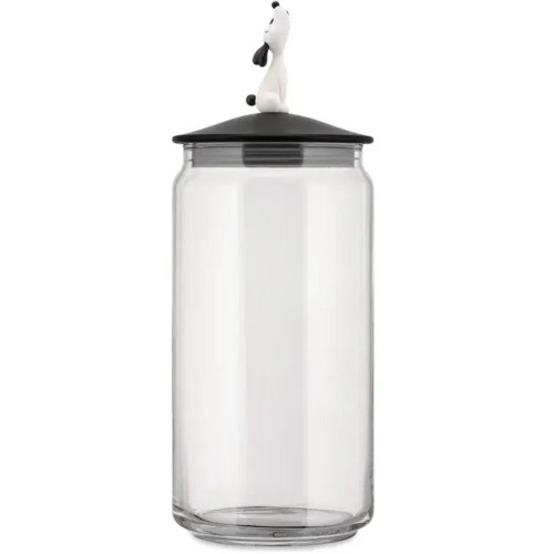 LulàJar Jar for Dog Food in Glass with Lid, Black