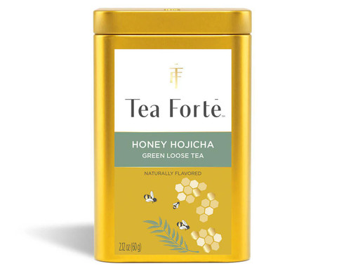Honey Hojicha Organic Loose Leaf Tea Gold Canister LTC