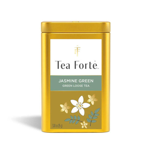Jasmine Green Organic Loose Leaf Tea Gold Canister LTC