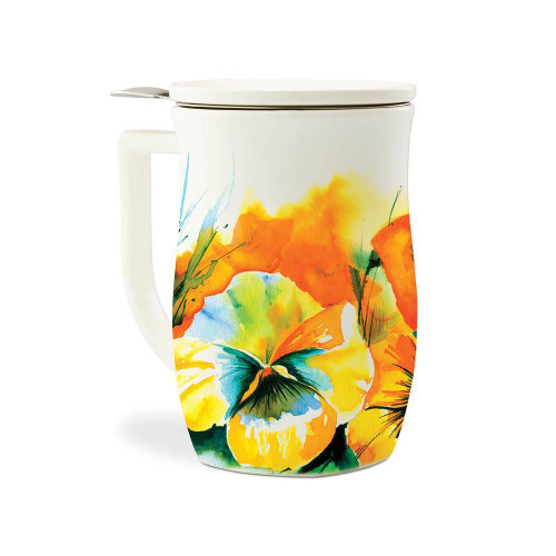 Fiore Cup Wild Poppy Cup with Infuser