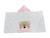 Hooded Towel - Bear Cub with Pink Bow (Pink Hood)