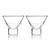 Raye Heavy Base Crystal Martini Glasses by Viski, Set of 2