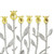 Pomegranate Menorah Silver/Gold