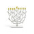Pomegranate Menorah Silver/Gold