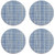 Mini Basketweave Backed Coasters, Round, Set of 4