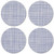 Mini Basketweave Backed Coasters, Round, Set of 4