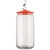 LulàJar Glass Jar For Dog Food With Lid, Red/Orange