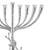 White Orchid Menorah