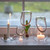 Holmegaard Design With Light Lantern, Leather Handle, Clear 6.5"