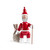 Kay Bojesen Santa Claus, Red/White, H: 7.7"