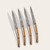 4 Prestige Steak Knives, Olive Wood / Blossom