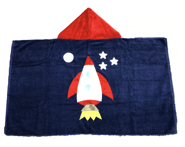 KokoBaby Hooded Infant Towel - Space Ship