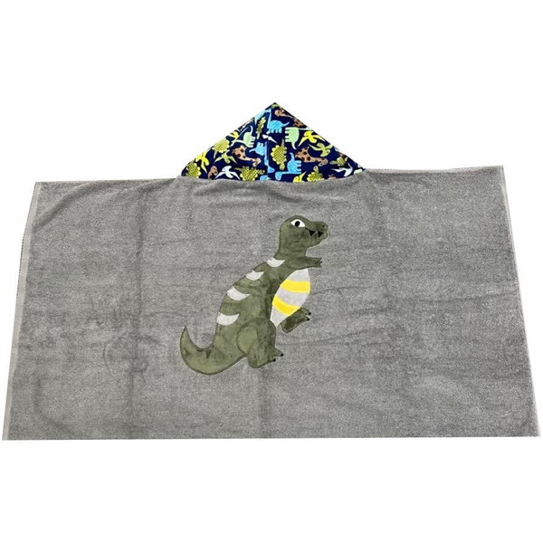 Hooded Towel - Dinosaur with Printed Hood