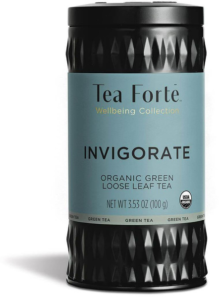 Invigorate Organic Green Loose Leaf Tea Canister