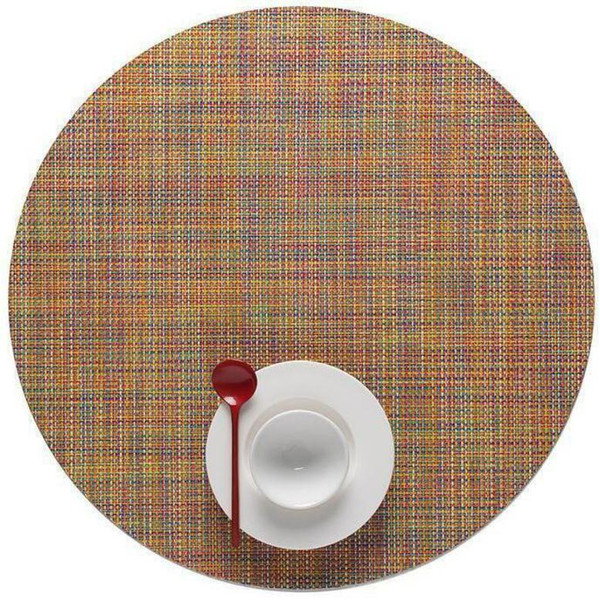 Mini Basketweave Placemat Round 15" Diam.
