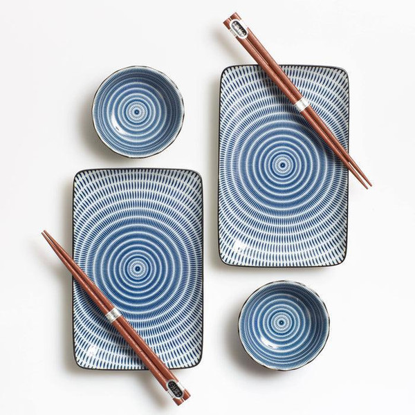 Sendan Blue Sushi Set, Sushi for Two