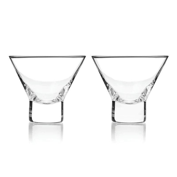 Raye Heavy Base Crystal Martini Glasses by Viski, Set of 2