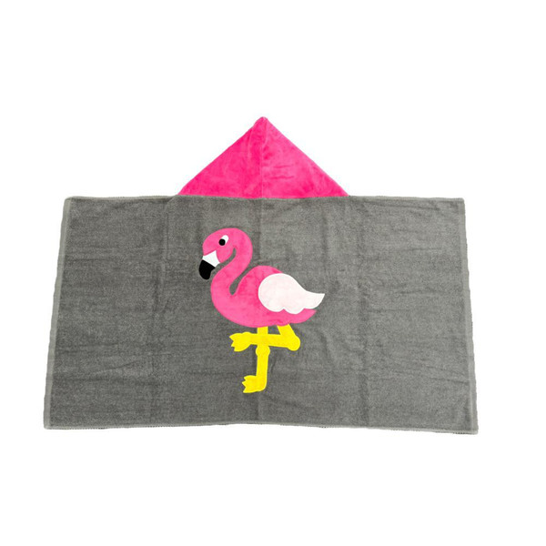 Hooded Towel - Flamingo
