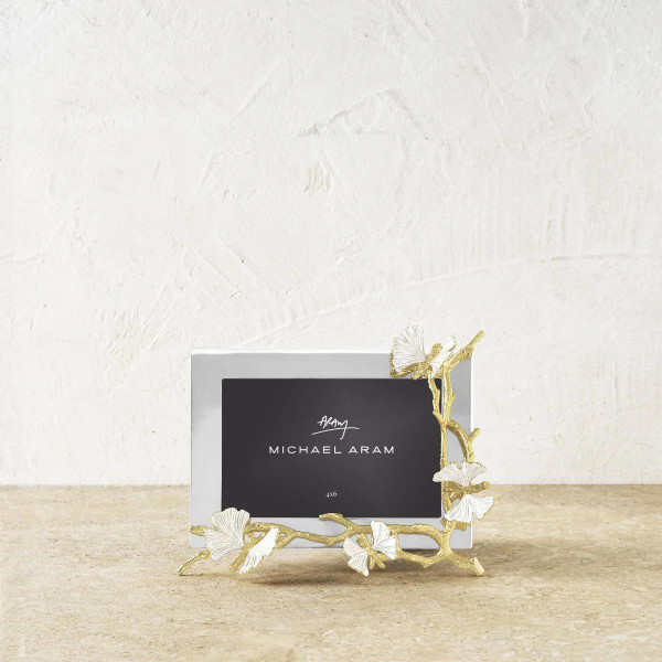 Butterfly Ginkgo Gold 4x6 Frame